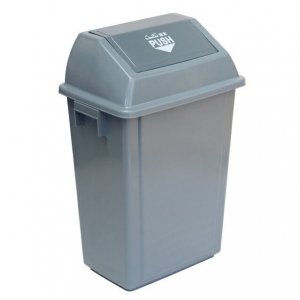 Push Top Tidy Bin 42ltr Grey