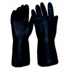 Black Neoprene Gloves Large