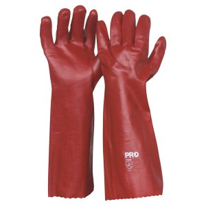 Pvc Red Glove 45cm - Pair