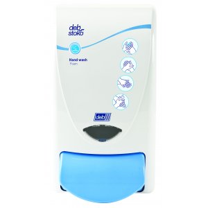 DEB LOGO SOAP DISPENSER 1LTR WRM1LDSEN