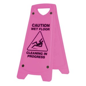 Wet Floor Sign A-frame Pink