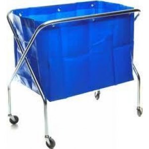 Scissor Waste Trolley With Bag Metal