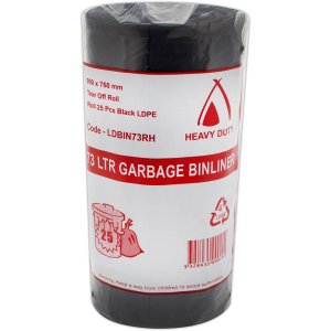 Binliners 73ltr Ldbin73aprh-25 Black Ctn250