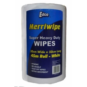 MERRIWIPES ROLL H.D. 45MTR WHITE