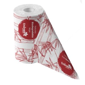 BAMBOO WIPER ROLL RED 300mm x 530mm 85XSHEETS BMBWIPE-RED