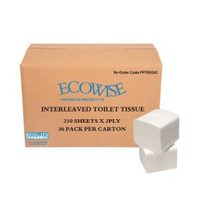 Ecowise Interleaved Toilet Tissue 2ply36x250(9000)